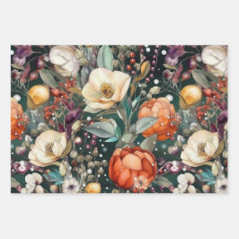 BOHOエンチャントフローラデカップデコレーション紙 ラッピングペーパーシート