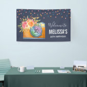 Bohoオレンジカメラ&フラワーウォーターカラーウェルカム 横断幕 (トレードショー)