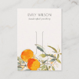 Bohoオレンジ果実水カラーヘアピンクリップディスプレイ 名刺