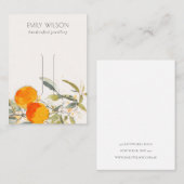 Bohoオレンジ果実水カラーヘアピンクリップディスプレイ 名刺 (正面/裏面)