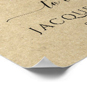 BOHOオーキッドフローラパームグリーナリーウェルカム結婚ズ ポスター (角)