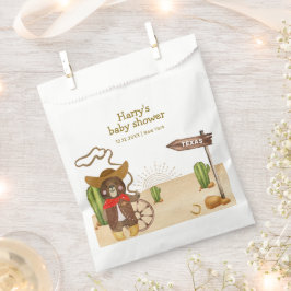 Bohoカウボーイベアーウェスタンロデオカボスベビーシャワー フェイバーバッグ