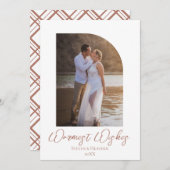 Bohoカップル写真暖かい願いホリデーカード シーズンカード (正面/裏面)