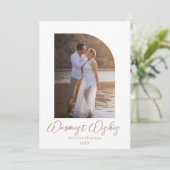 Bohoカップル写真暖かい願いホリデーカード シーズンカード (スタンド正面)