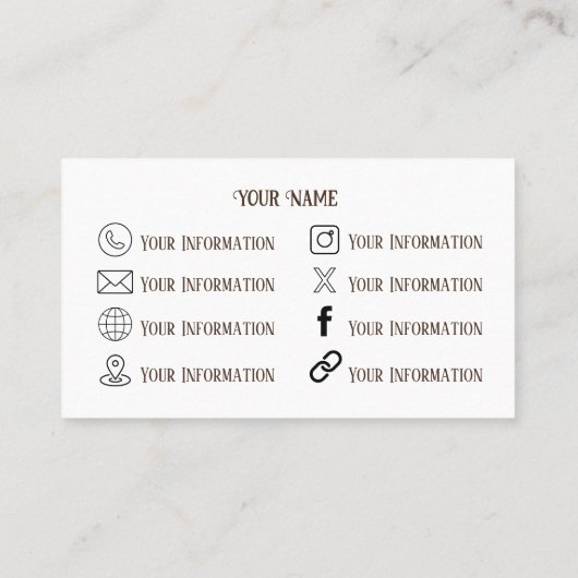 Bohoカメラ名刺 名刺 (裏面)