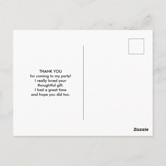 Bohoカメラ&花模様水彩ありがとう ポストカード (裏面)