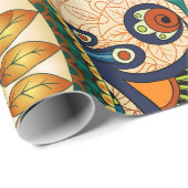 Bohoカラフルなボヘミアのモダンで腰回りが大きでシックなパターン ラッピングペーパー (ロールコーナー)