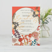 BOHOカラフルフローラ 招待状 (スタンド正面)
