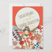 BOHOカラフルフローラ 招待状 (裏面)