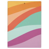 Bohoカラフル抽象芸術レトロ名 クリップボード (裏面)