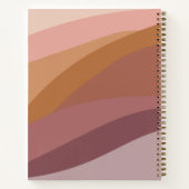 Bohoカラフル抽象芸術レトロ名 ノートブック (裏面)