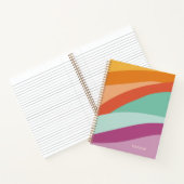 Bohoカラフル抽象芸術レトロ名 ノートブック (内部)