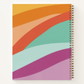 Bohoカラフル抽象芸術レトロ名 ノートブック (裏面)