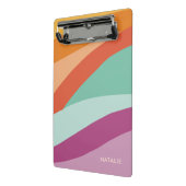 Bohoカラフル抽象芸術レトロ名 ミニクリップボード (アングル2)