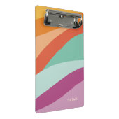Bohoカラフル抽象芸術レトロ名 ミニクリップボード (アングル)