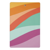 Bohoカラフル抽象芸術レトロ名 ミニクリップボード (裏面)