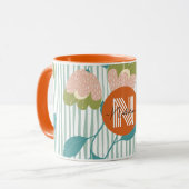 Bohoカラーギフトパーソナライズされた誕生日オレンジ マグカップ (正面左)