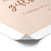 Bohoカードとギフト券のサイン | Terracotta花模様 ポスター (角)