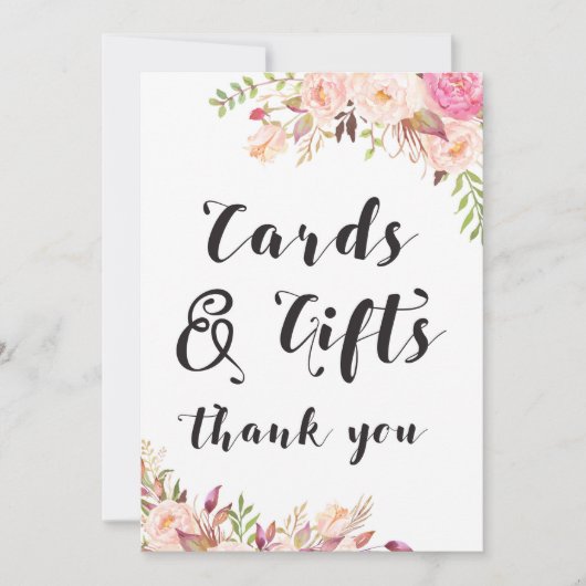 Bohoカードと贈答品、5x7インチサイズ 招待状 (正面)