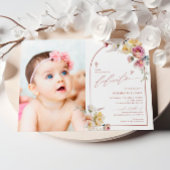 Bohoガーデンバラフラワーフォトガール献身 招待状