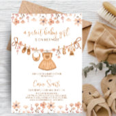 Bohoガール赤ちゃん服ベビーシャワー 招待状