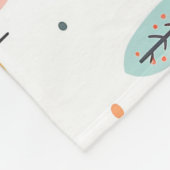 Bohoキッズカー、木と雲パターン フリースブランケット (角)