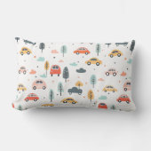 Bohoキッズカー、木と雲パターン ランバークッション (正面)