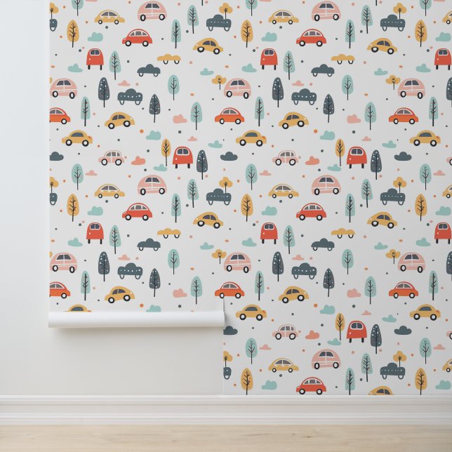 Bohoキッズカー、木と雲パターン 壁紙 (アプリケーション)