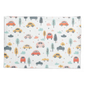 Bohoキッズカー、木と雲パターン 枕カバー (裏面)