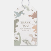 Bohoキッズ恐竜 – テーマ誕生日ありがとうラベル ギフトタグ (正面)