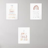 bohoキリスト教キッズ聖書の詩セット3アートプリント (正面)