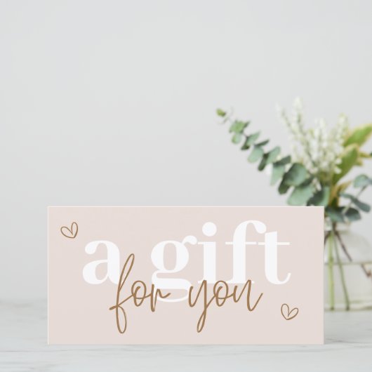 Bohoギフトモダン券バウチャー (スタンド正面)