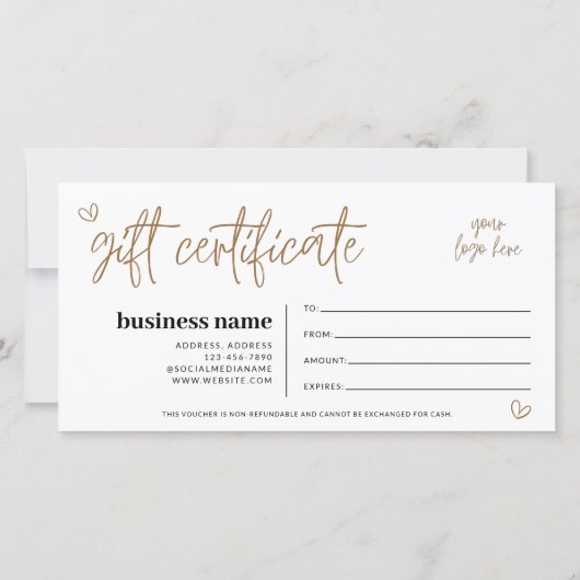 Bohoギフトモダン券バウチャー (裏面)