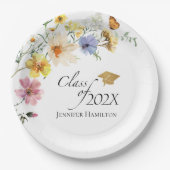 Bohoギルド山花花花花束卒業式 ペーパープレート (正面)