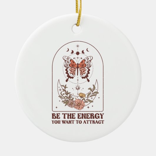 Bohoクリスマスを引き付けたいエネルギーになる セラミックオーナメント (正面)