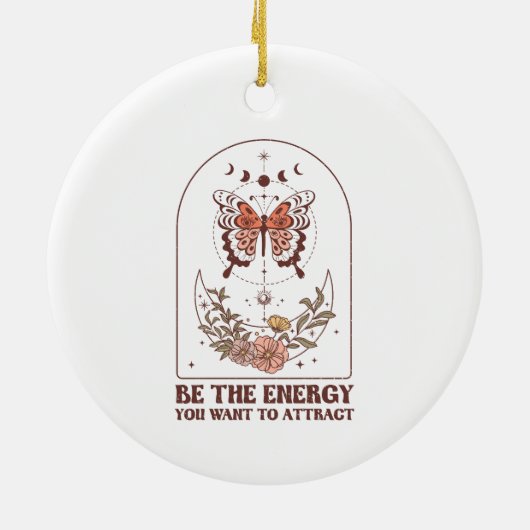 Bohoクリスマスを引き付けたいエネルギーになる セラミックオーナメント (裏面)