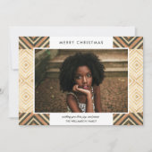 Bohoクリスマスウォーターカラータイル |ベージュ |写真 シーズンカード (正面)