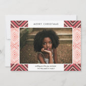 Bohoクリスマスウォーターカラータイル |赤 |写真 シーズンカード (正面)