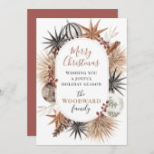 Bohoクリスマスグリーティング シーズンカード (正面/裏面)