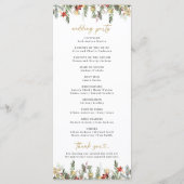 Bohoクリスマスパインの木のライトエレガントな結婚式 プログラム (裏面)