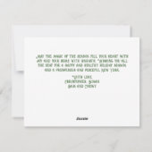 Bohoクリスマスパターンコラージピンクセージ写真 シーズンカード (裏面)