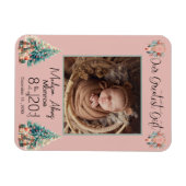 Bohoクリスマスベビー統計の誕生発表 マグネット (横)