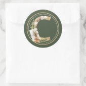 BohoクリスマスモノグラムCパッケージ ラウンドシール (バッグ)