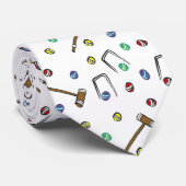 Bohoクロケー模様手描きお洒落ヴィンテージ ネクタイ (ロール)