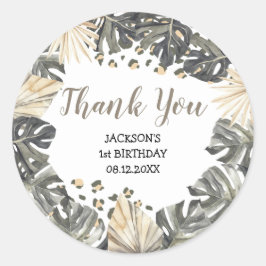 Bohoグリーンセージ野生1サンキューステッカー ラウンドシール