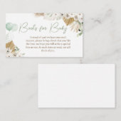 Bohoグリーンベア赤ちゃんシャワーベビー エンクロージャーカード (正面/裏面)