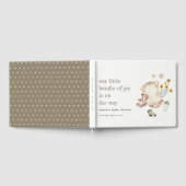 Bohoグリーンベビー服ベビー男女兼用シャワー ゲストブック (全面)
