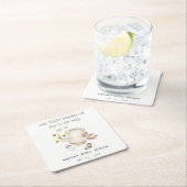 Bohoグリーンベビー服ベビー男女兼用シャワー スクエアペーパーコースター (インサイチュ)