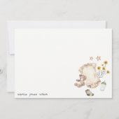 Bohoグリーンベビー服ベビー男女兼用シャワー ノートカード (正面)