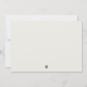 Bohoグリーンベビー服ベビー男女兼用シャワー ノートカード (裏面)